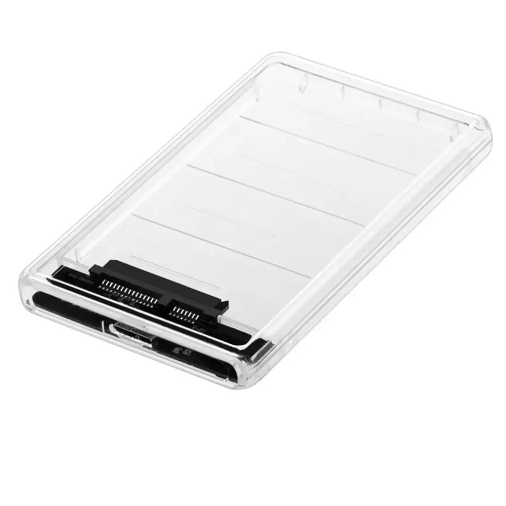 

Hard Drive Enclosure Box Portable Hard Drive Case 2.5 inch HDD SSD Mobile Case to USB3.0 Transparent Mobile External HDD Case
