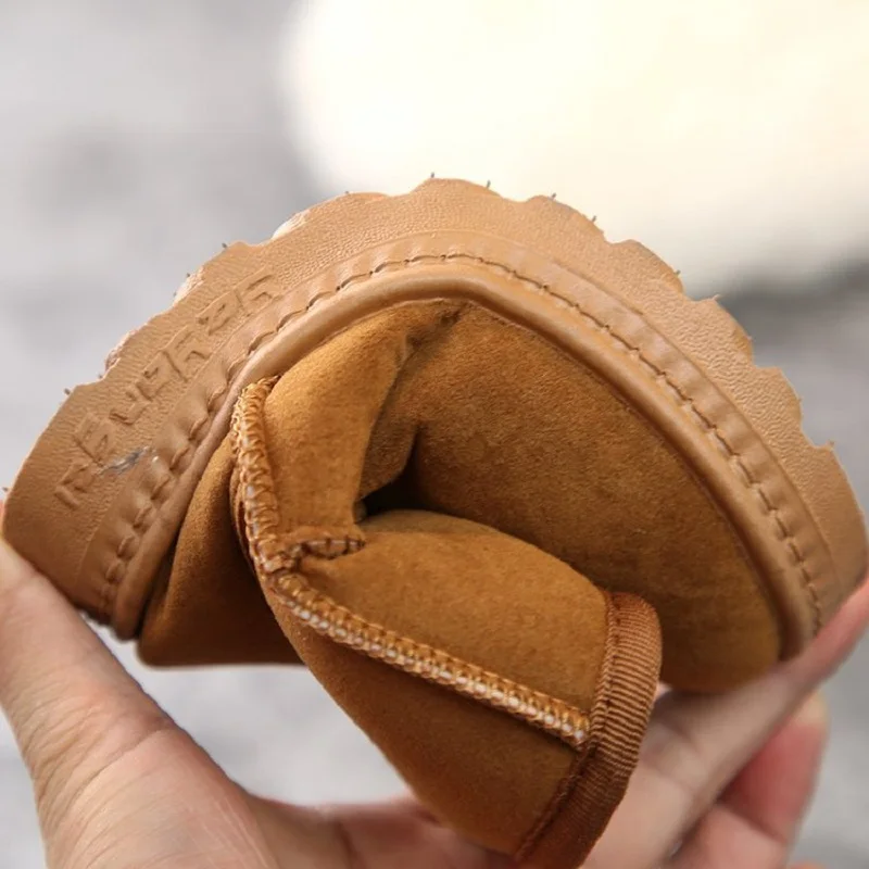 

Winter Children Boy Girl Reverse Velvet Short Snow Boots Baby Warm Plush Shoes
