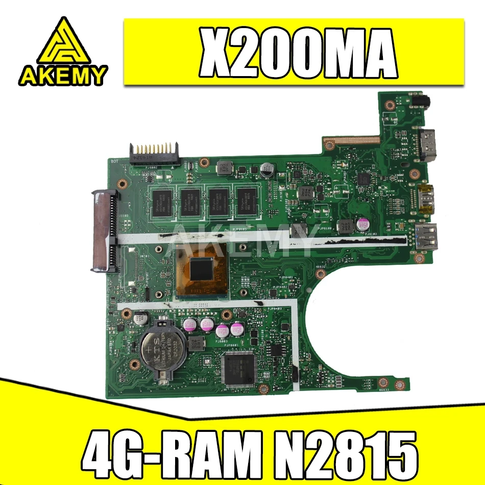 

New 90MB04U1-R00020 Motherboard For ASUS X200M X200MA F200M Laptop Mainboard 100% Tested 4G-RAM N2815