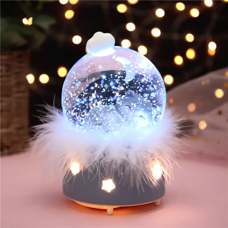 10*15 8 см kitty Plume хрустальные снежные глобусы стеклянная музыкальная шкатулка