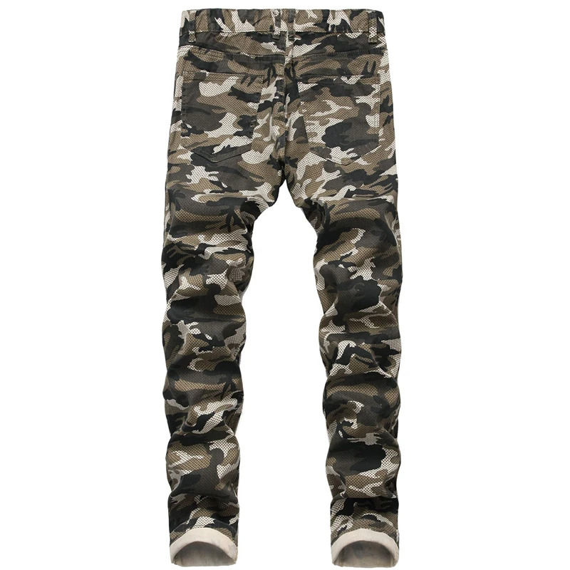 

Slim Fit Camo Men Jeans Army Green Camouflage Skinny Denim Stretch Pant Mens Biker Jeans Streetwear for Men Calca Masculina,1553