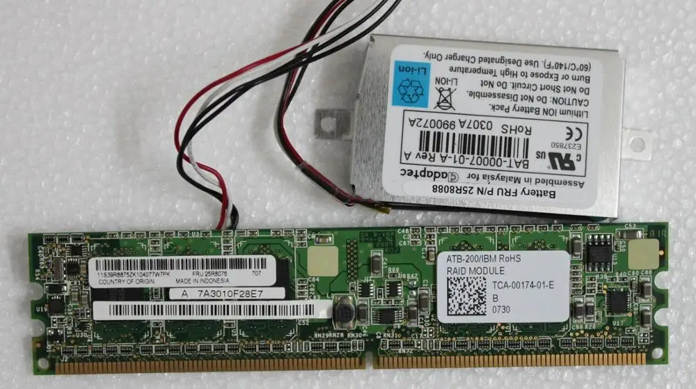 

Pulled 8K 25R8088 25R8076 Raid Card with battery for X3650 X3500 X3400