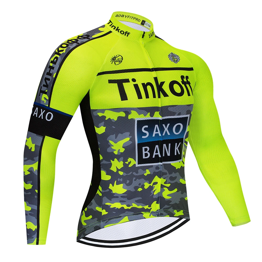 Cycling Jersey Tinkoff, комплект из Джерси с длинным рукавом для велоспорта, Летний Дышащий комбинезон, ropa ciclismo, одежда для велоспорта, MTB велосипеда, мужская одежда - Цвет: Cycling Jersey