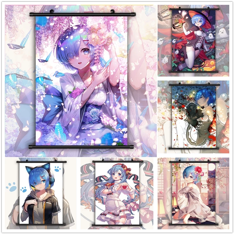 

Re Zero Rem Anime Manga HD Print Wall Poster Scroll