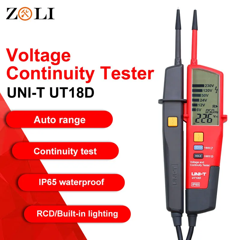 Проверка напряжения и непрерывности ручной водонепроницаемый электронный