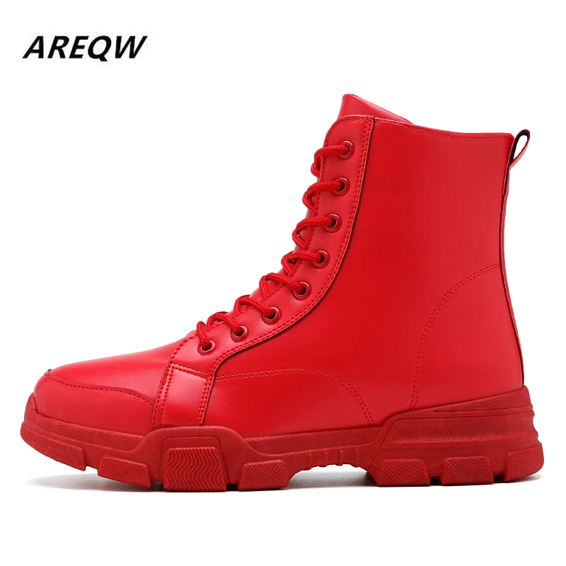 Кожаные ботинки Doc мужская кожаная обувь Martin женские ботильоны в байкерском