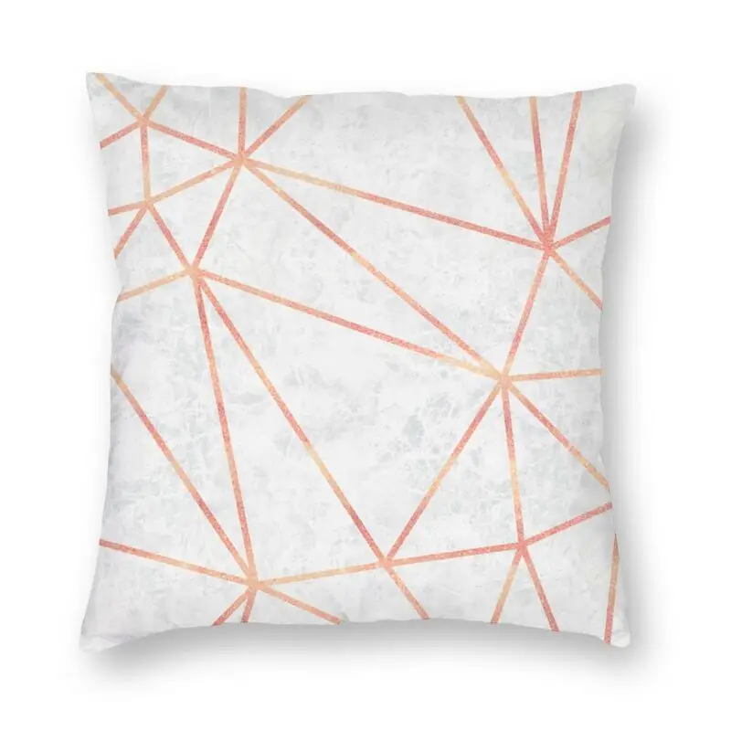 Мраморные геометрические розовые золотые Дизайнерские Наволочки для подушек