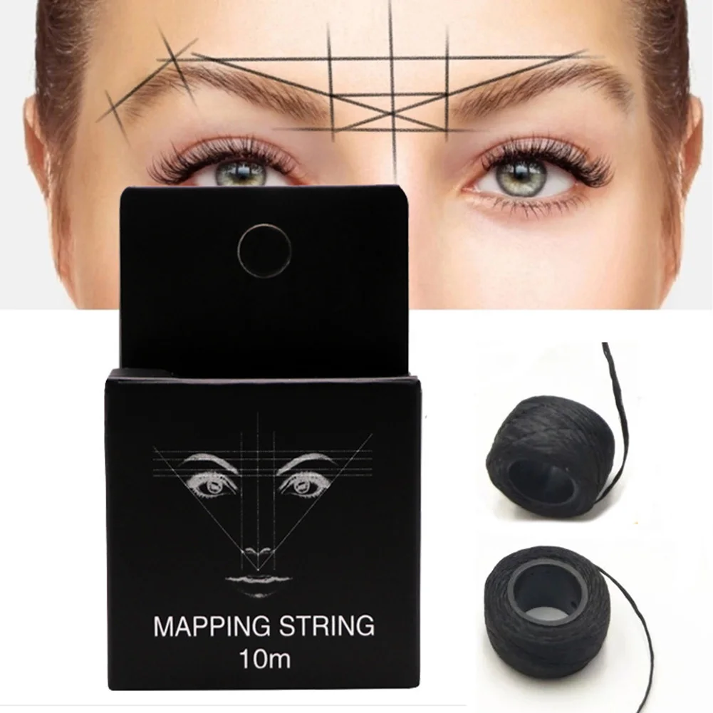 

Hot Sale Eyebrow Mapping More Accurate String For Microblading Pre-inked String And Hypoallergenic Ink 10 Meters Long Yebrow Kit