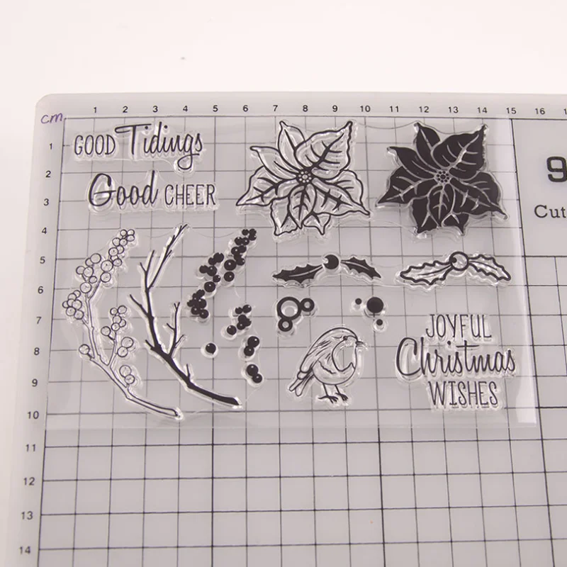 1pc лист фрукты прозрачный силиконовый штамп уплотнение для скрапбукинга