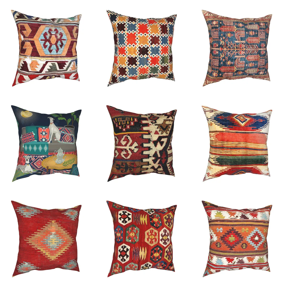 

Anatolian Kilim наволочки с принтом Бохо богемные турецкие персидские антикварные племенные наволочки декоративные наволочки