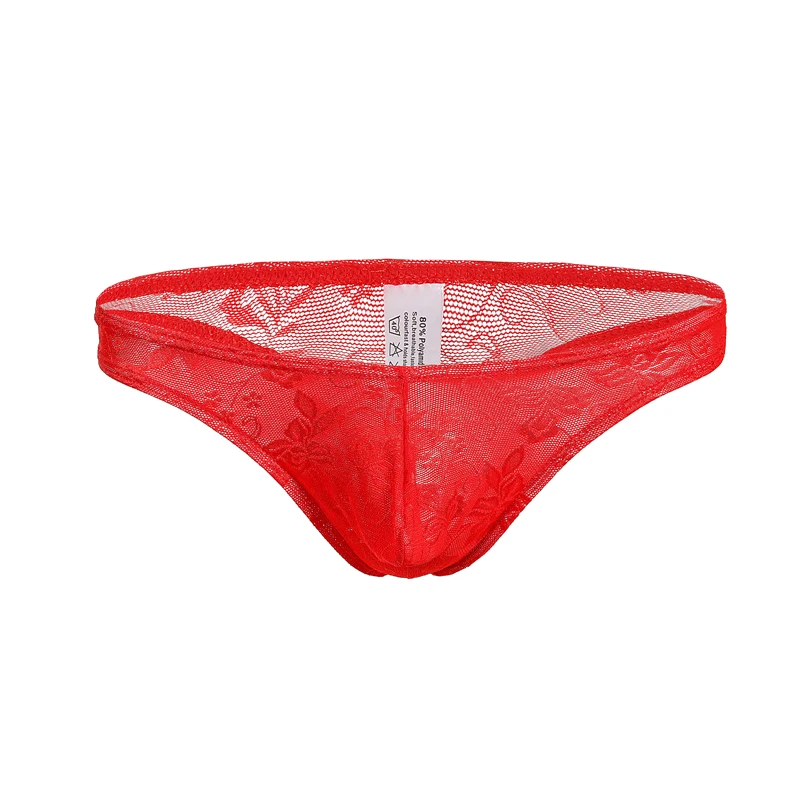 Мужские сексуальные кружевные прозрачные индивидуальные шорты бикини стринги