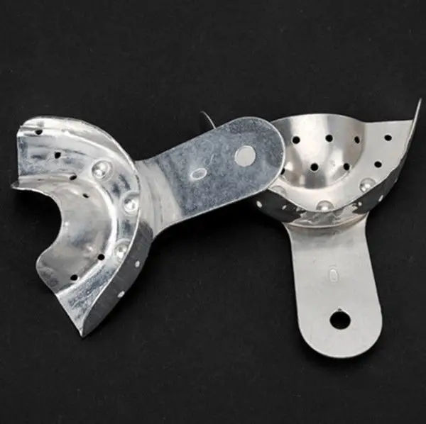 10 шт. стоматологический алюминиевый поднос с отверстиями для протезов|Модель зубов орто-металлическим