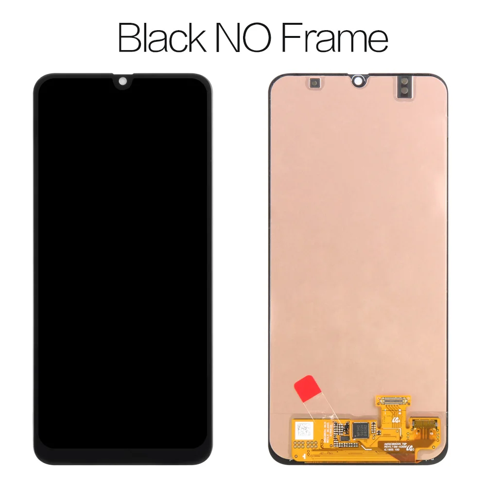 AMOLED экран для samsung Galaxy A30 ЖК сенсорный дигитайзер сенсор стекло в сборе для samsung A30 дисплей A305 A305F A305FD - Цвет: AMOLED Black
