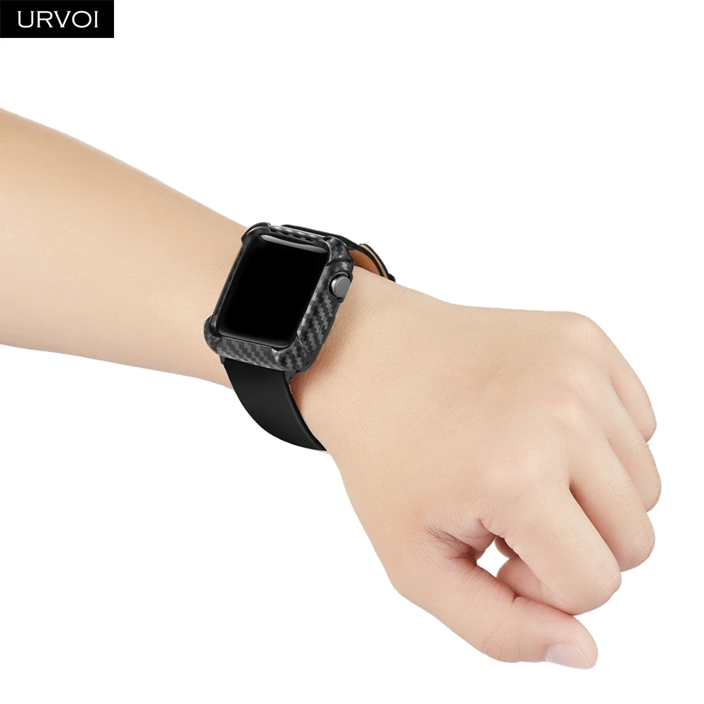 Чехол URVOI для Apple Watch 5 4 3 2 чехол из ТПУ 40 мм 44 задний бампер стеклопластика прочная