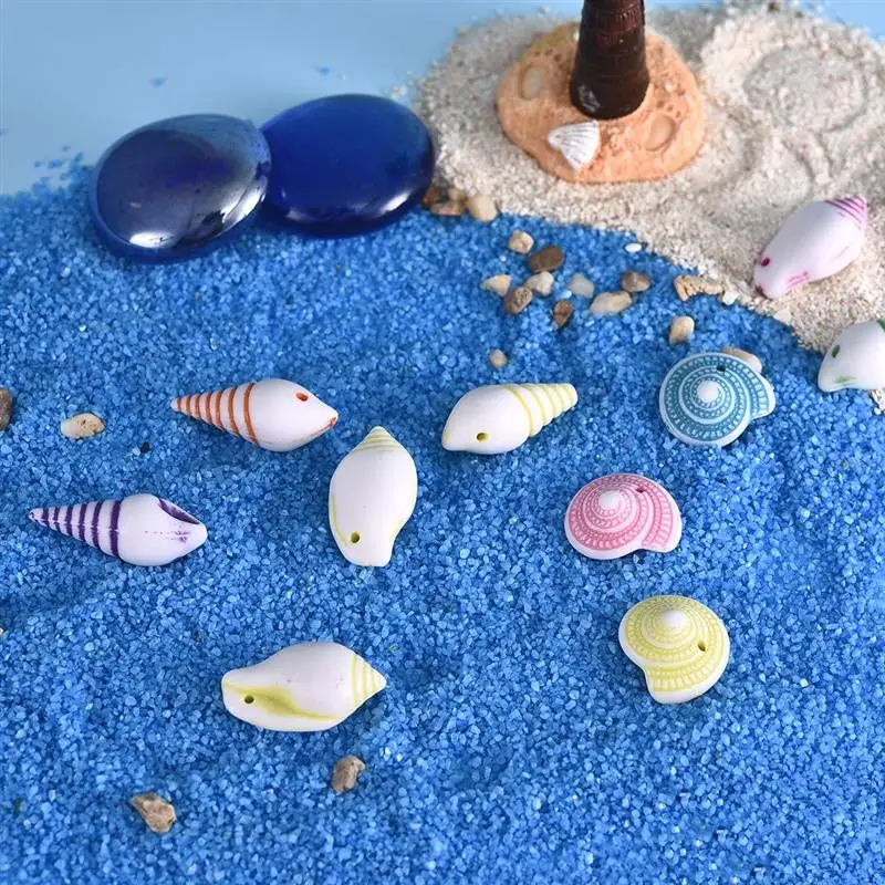 10 шт. Разноцветные морские пляж ракушки мини-раковины аквариумный декор в