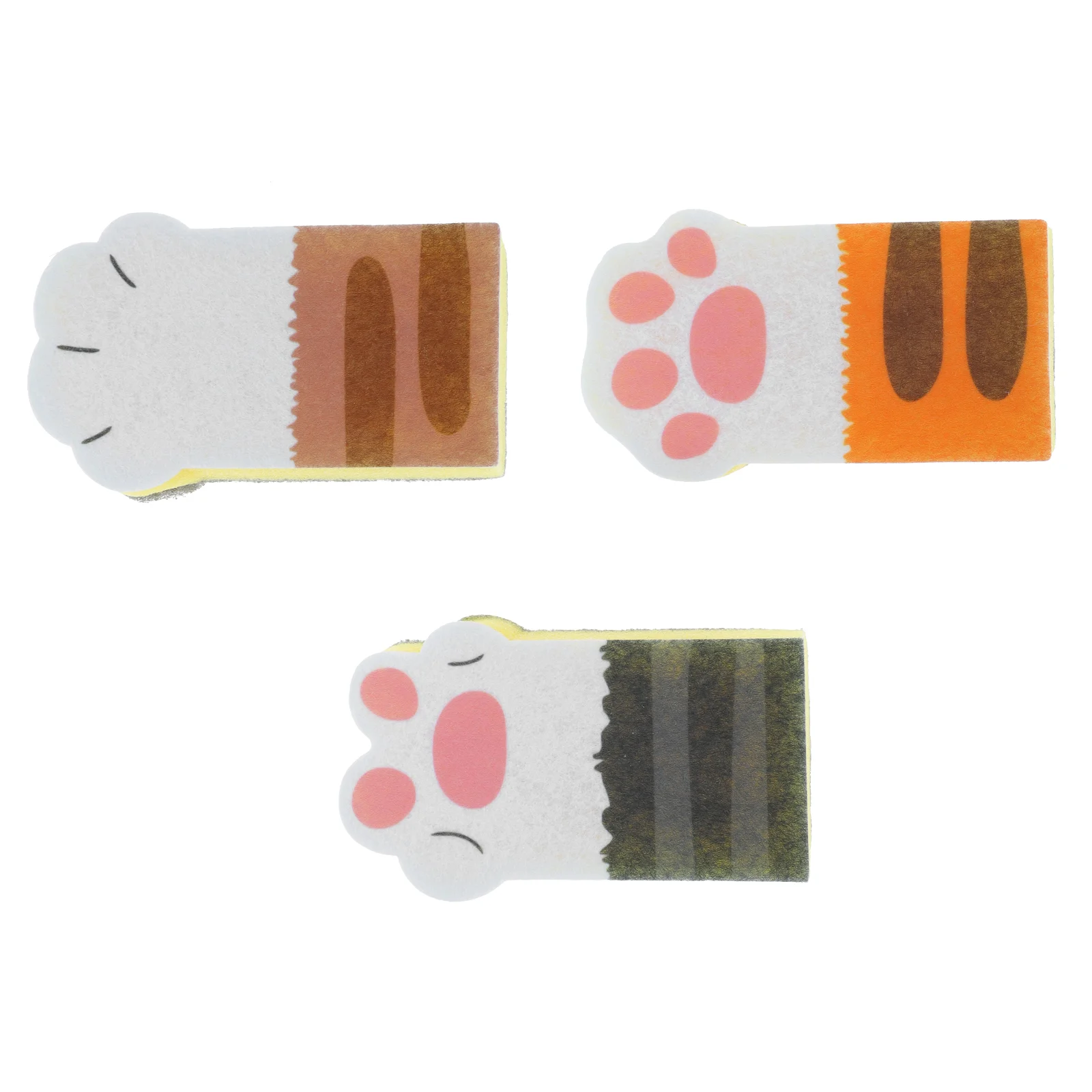 

3Pcs Cat Claw Sponge Wipe Thickened Scouring Pad Cleaning Dishcloth for Kitchen