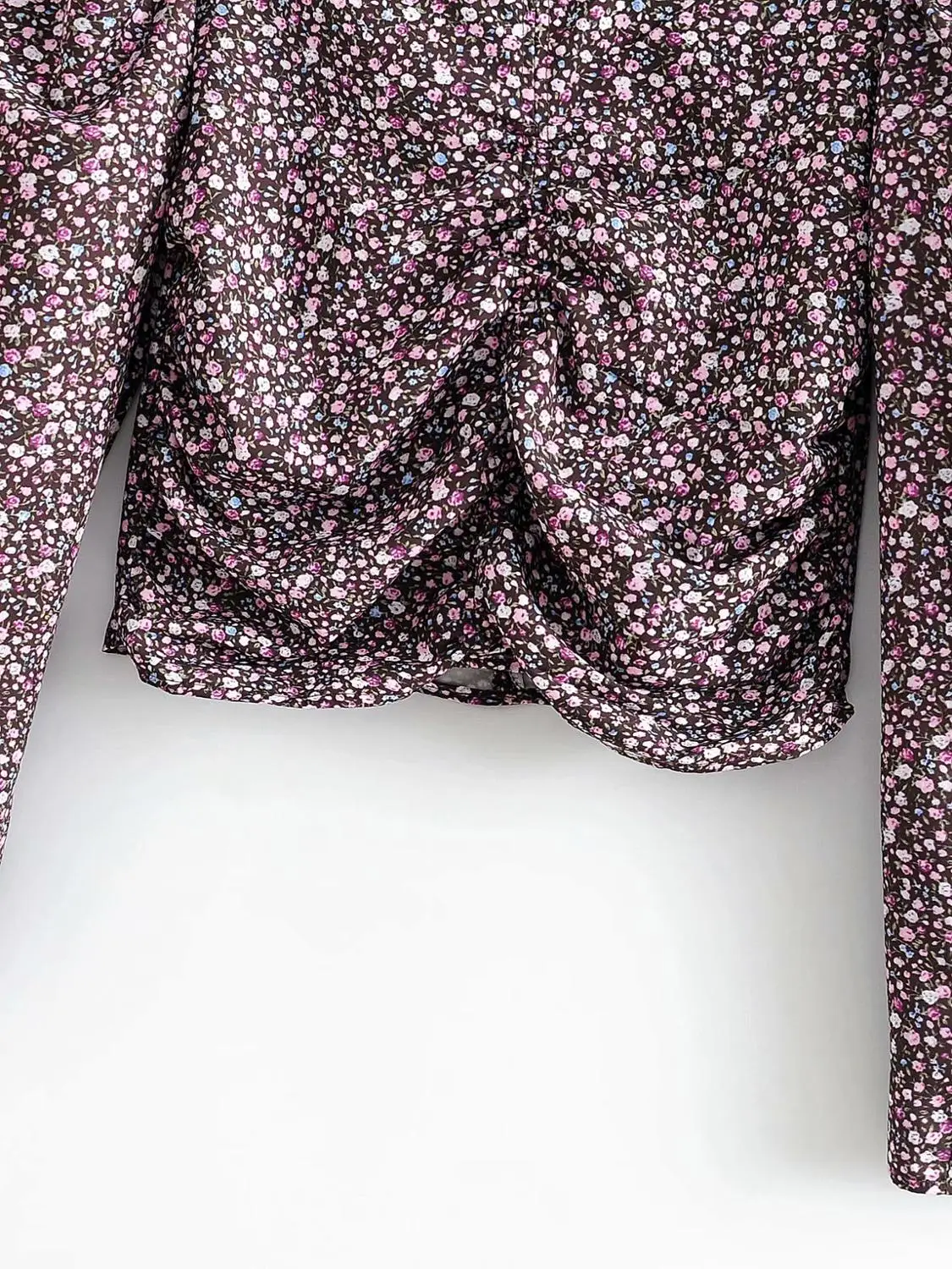 Новинка 2020 Женская винтажная плиссированная блузка с пышными рукавами и