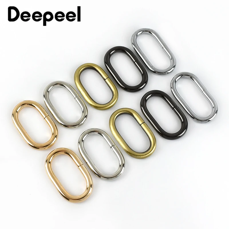 

20pcs 32mm Deepeel Oval Metal O Ring Buckle Bag Strap Belt Webbing Loop Clasp Connector Buckle DIY Sewing Hardware Accessorie