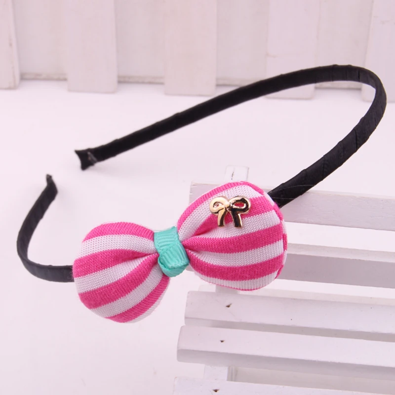 Модные повязки для волос девочек полосатые ткани с принтом хлопковая набивка