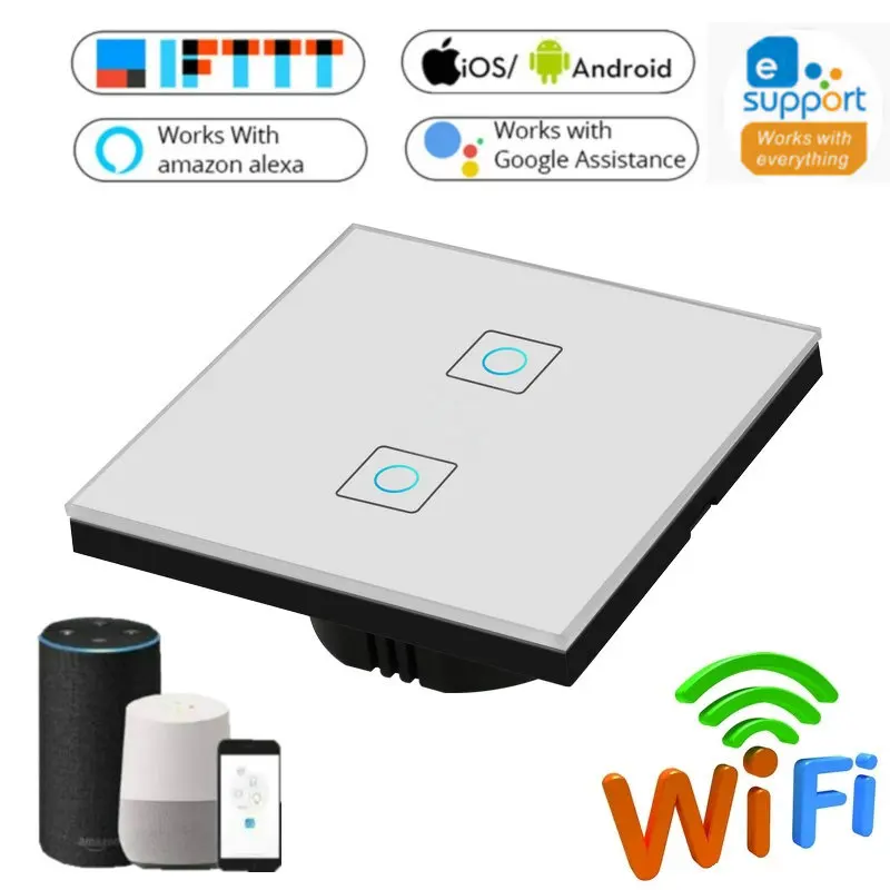 Умный настенный сенсорный выключатель с Wi Fi дистанционное управление 1 2 3 клавиши