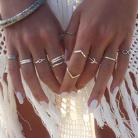 12pcs bohemian retro knuckle ring set women joint stackable midi finger ring stylish ring jewelry gifts for women and girls