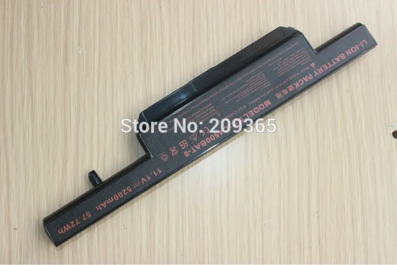 C4500BAT-6 Аккумулятор для ноутбука Clevo C4500 C4500Q 5200Mah BAT-B5105M C4100 Бесплатная быстрая
