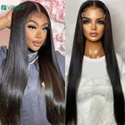 Прямые парики из человеческих волос на сетке спереди для чернокожих женщин, 13X6 HD, прозрачный парик на сетке, бразильские парики с Реми, парики на сетке 4x4