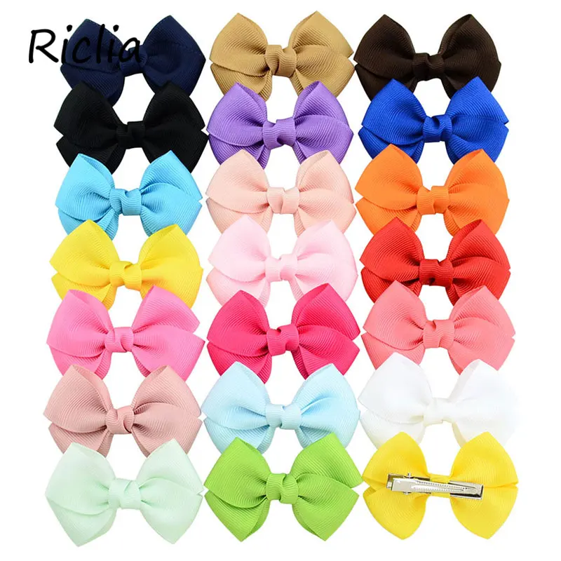 Riclia 2 шт./лот бант дети шпильки Твердые модные детские аксессуары для волос с
