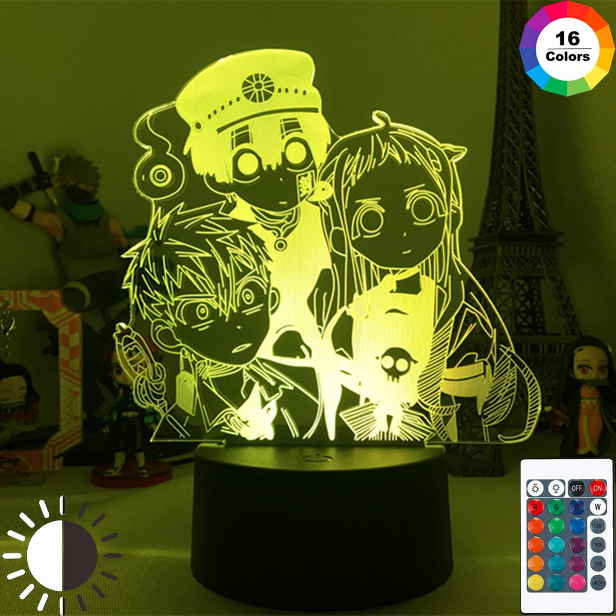

3D Night light Manga Toilet Bound Hanako Kun Led Night Light for Bedroom Decor Colorful Anime Gift Acrylic LED USB Lamp Hanako