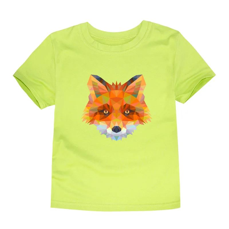 Детская Хлопковая футболка с 3D-принтом лисы летняя для мальчиков рубашки детская