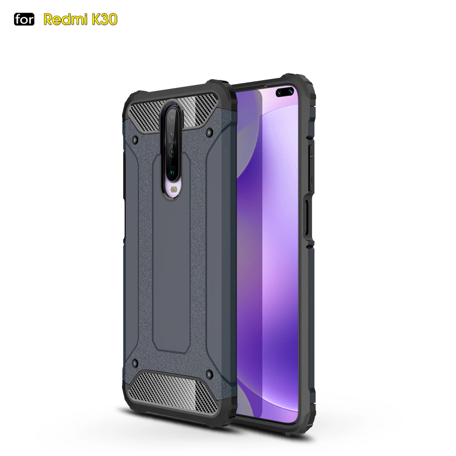 Чехол HATOLY для Xiaomi Redmi K30 тяжелый армированный тонкий жесткий резиновый прочный