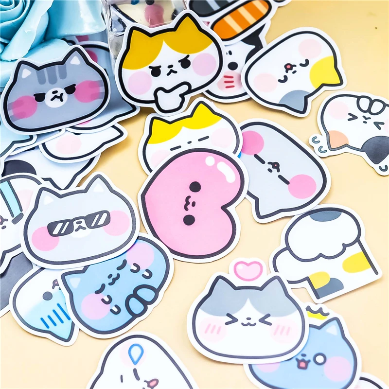 40 шт. водонепроницаемые наклейки кошка|Канцелярские наклейки| |