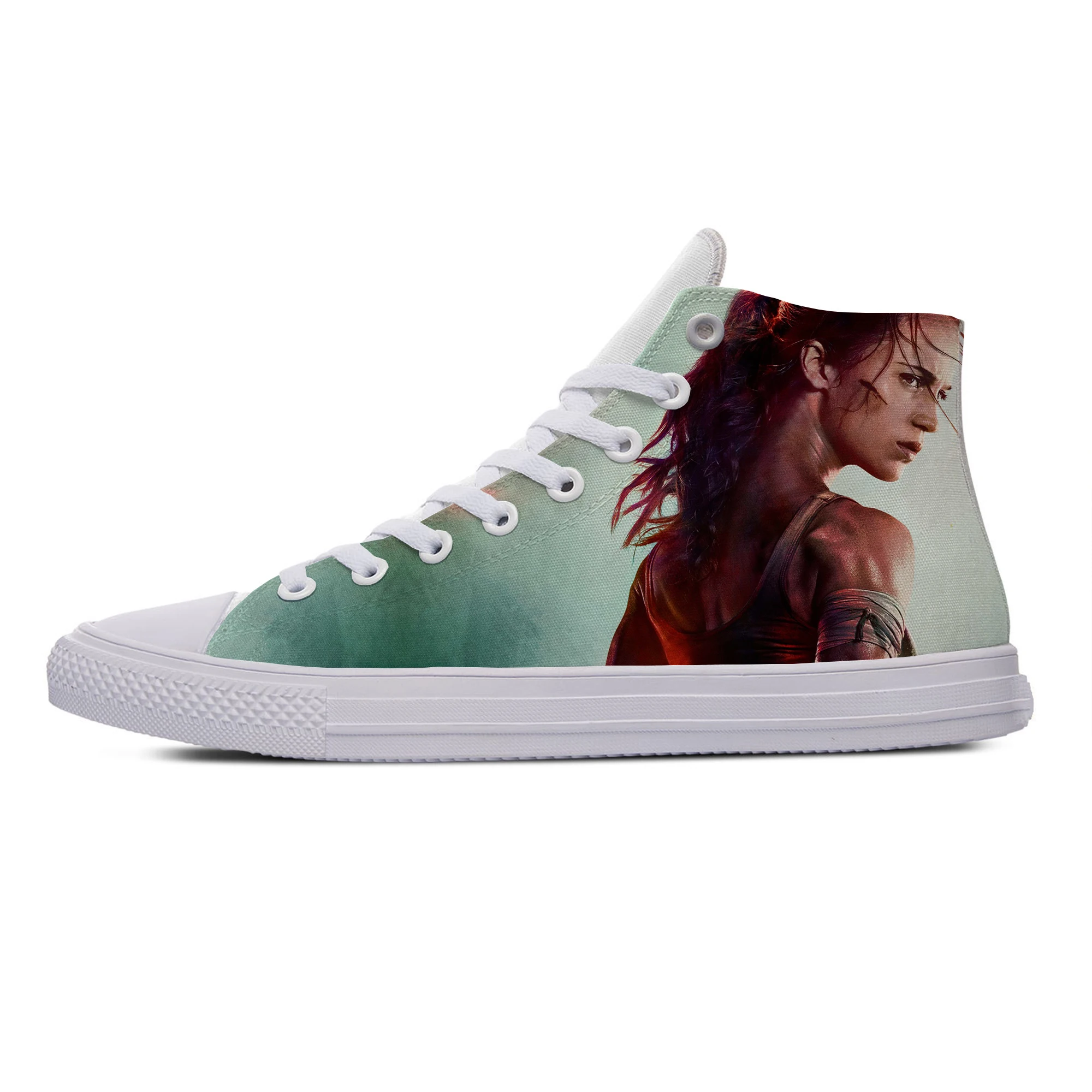 2019 Hot Cool Fashion Summer Casual Shoes Handiness Breathable Sneakers 3D Print Adventure Movie For Men Women Tomb Raider Laura | Обувь