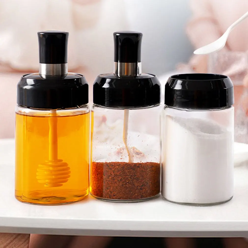 Transparent Spice Dispenser Shaker Multi Function Cooking BBQ Pepper Salt Jar Seasoning Tools For Kitchen | Дом и сад