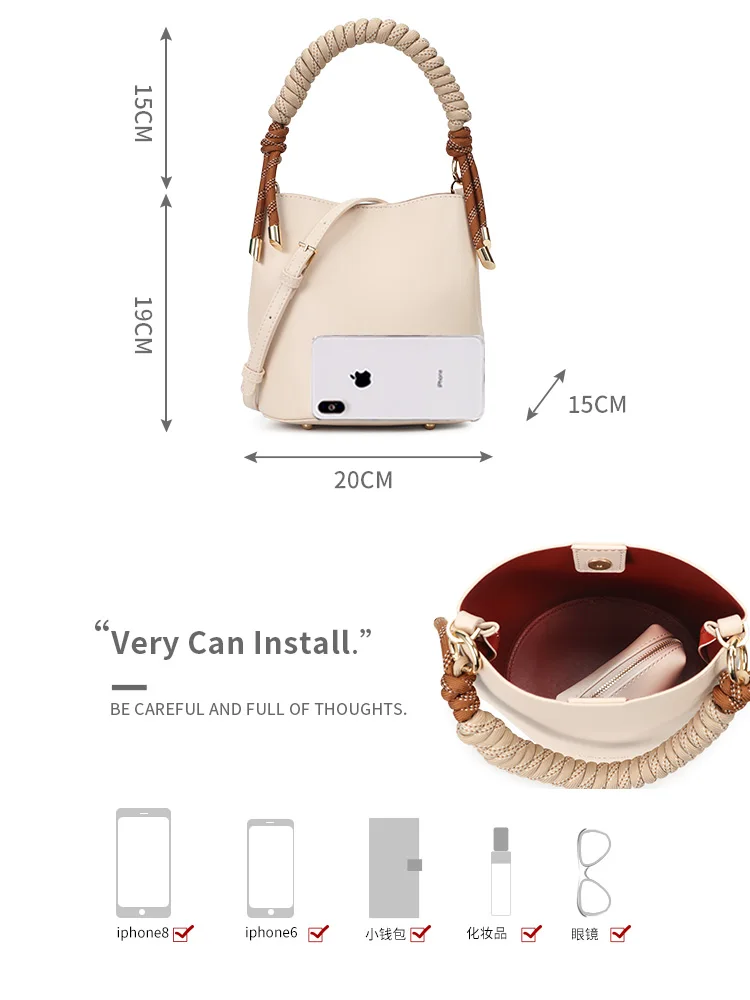 

Small CK Women's Bag 2020 New Shoulder Crossbody Bucket Portable Small Square Bag Fashion Popular Sense of Quality Fashion bags