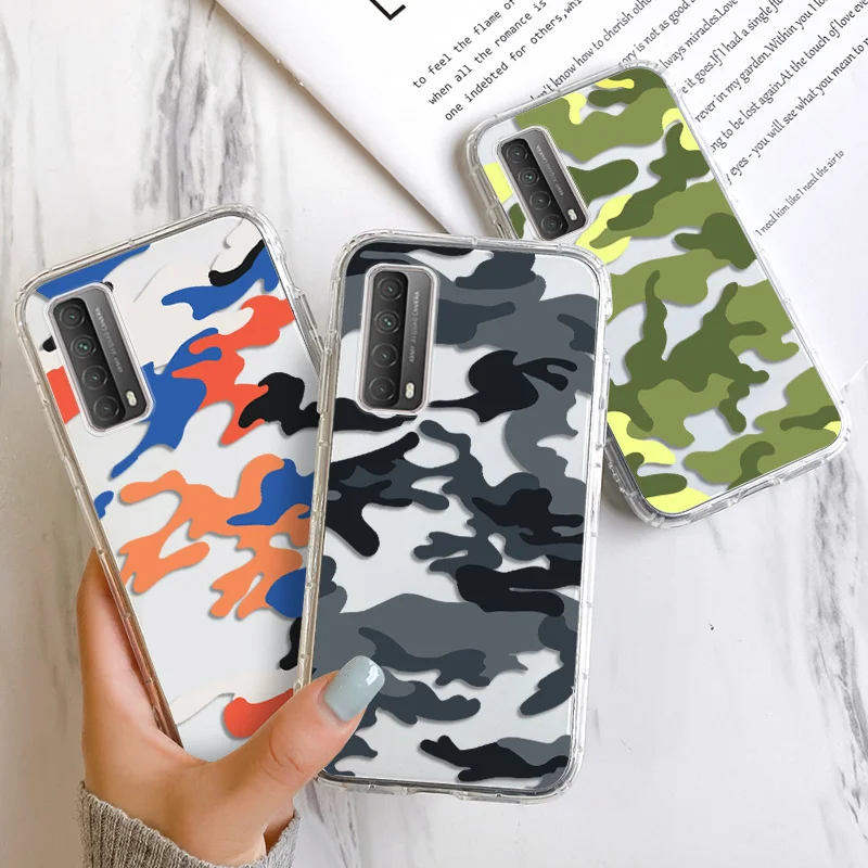 

P30 Pro Case For Huawei P40 P20 Lite Case Honor 10 Lite 10i 8X 8A 9X 9A 20 Lite P Smart Z Y6P Y7P Soft Clear Camouflage Silicone
