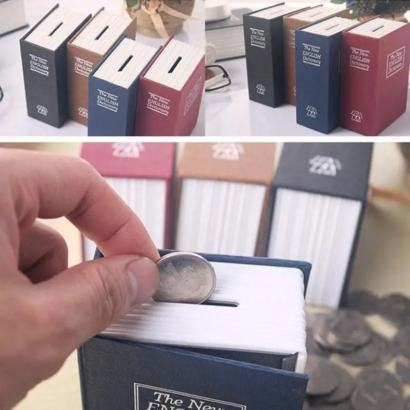 Сейф для хранения монет секретная книга секретный сейф блокировка монет|Копилки