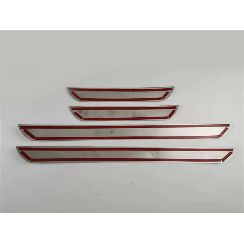 

Free shipping 4pcs/lot ultra-thin Stainless Steel Door Sill Scuff Plate for Mazda 2 3 6 CX-3 CX-5 CX-7 car accessories