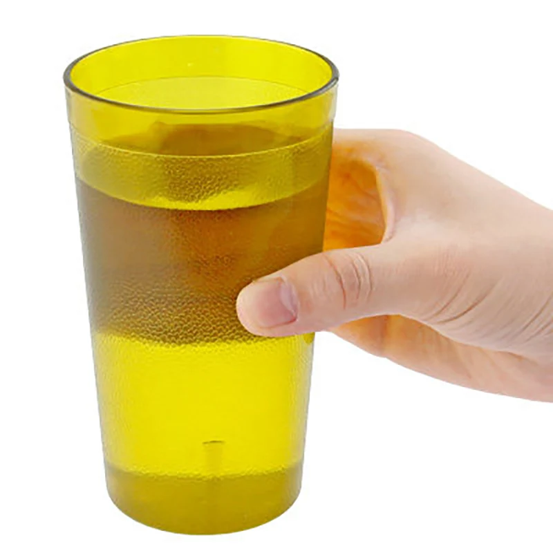 Однослойная пластиковая чашка для воды матовая прозрачная посуда напитков