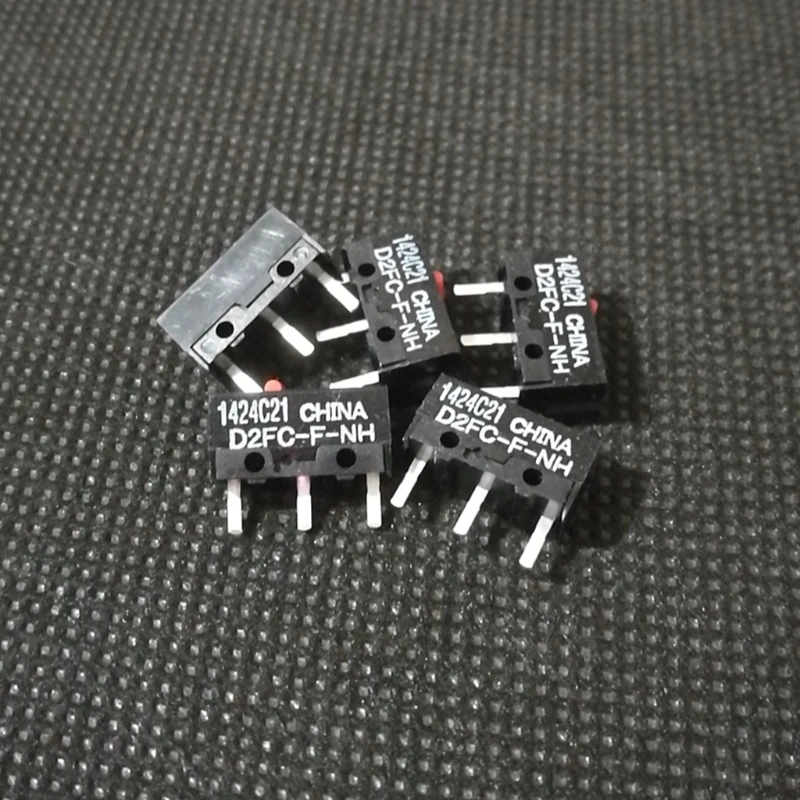 

5Pcs Mouse Micro Switch D2FC-F-N Red Dot 10 Millions Click lifetime Mouse Button