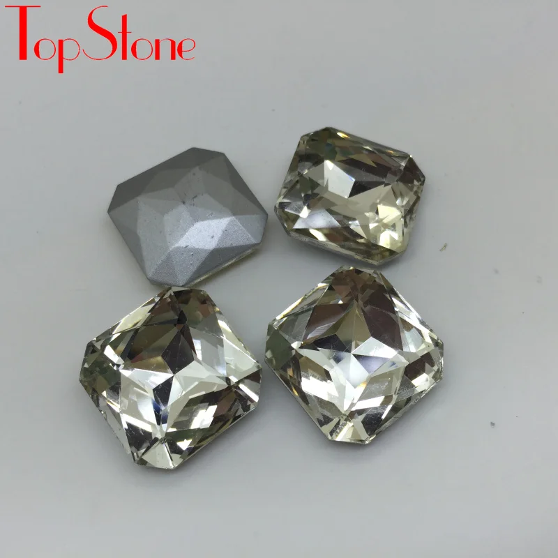 Верхний камень 18 23 мм квадратное восьмиугольное стекло кристалл необычный