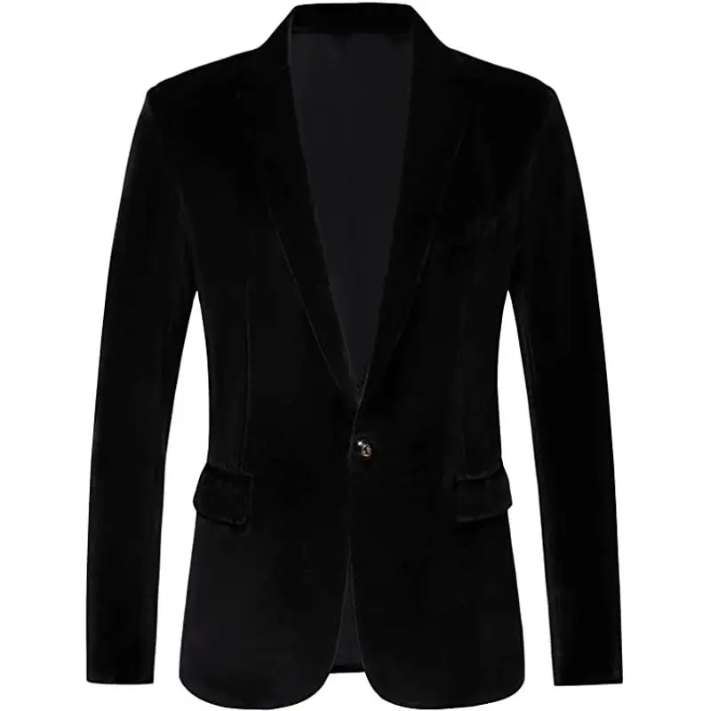 

Новое поступление, дизайнерские мужские черные бархатные костюмы с воротником-шалью, индивидуальный пошив, модная теплая одежда на одной п...