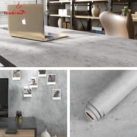 concrete wallpaper roll peel stick self adhesive contact paper for countertop cabinet removable cement pattern decorative film