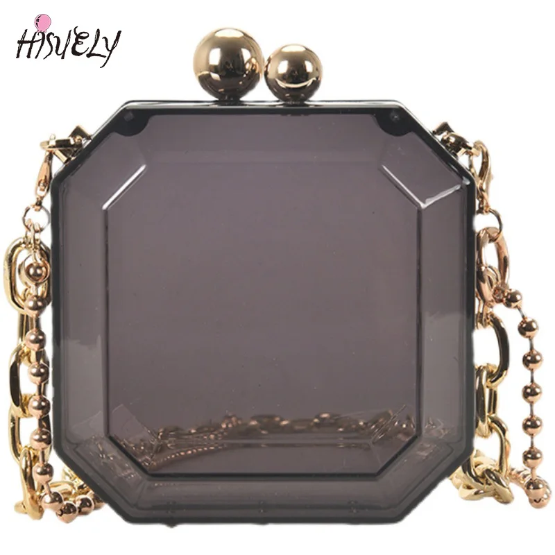 

Mini lipstick bag female summer 2021 new trendy fashion chain messenger small bag transparent jelly color coin purse