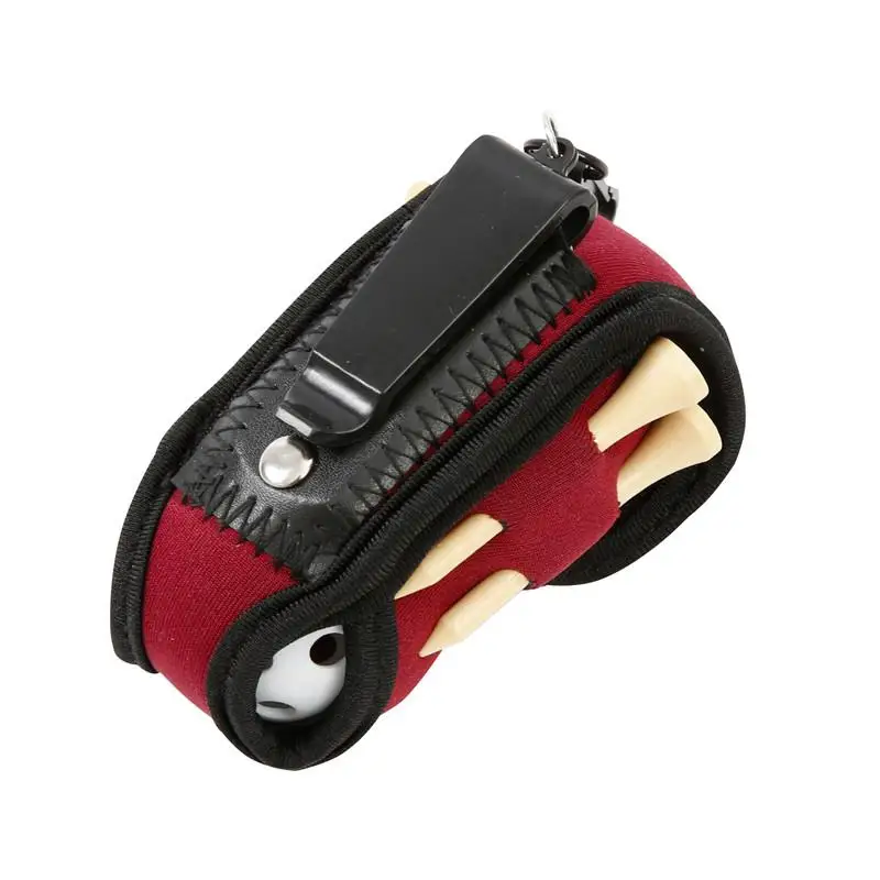 Маленькая сумка для мячей гольфа мини поясная 2 мяча + 4 тройника неопреновый