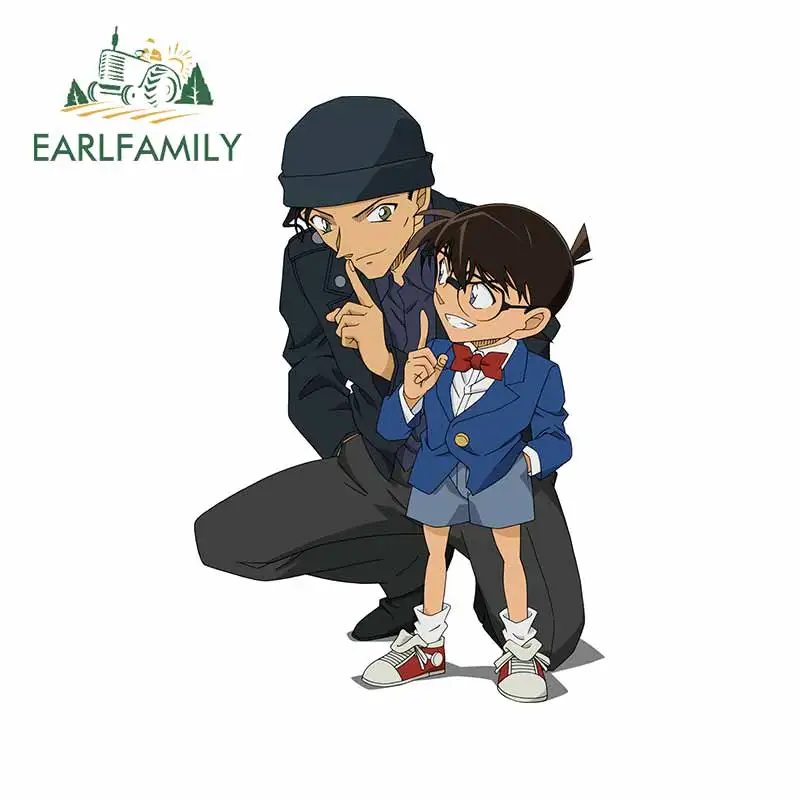 EARLFAMILY 13cm For Detective Conan Creative Car Stickers Door Protector Decal Vinyl Material Fashion Decals Decoration - купить по