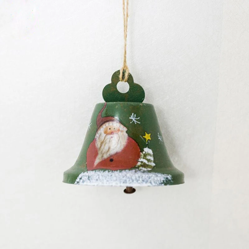 Рождественские украшения Санта Клаус колокольчики кованого железа окрашенная