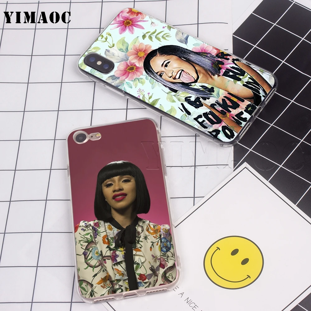 YIMAOC Cardi B Soft Silicone Case for iPhone 11 Pro XS Max XR X 8 7 6 6S Plus 5 5s se | Мобильные телефоны и аксессуары