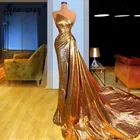 Вечернее платье-русалка, черное, длинное, с разрезом сбоку, для выпускного, свадьбы, 2021