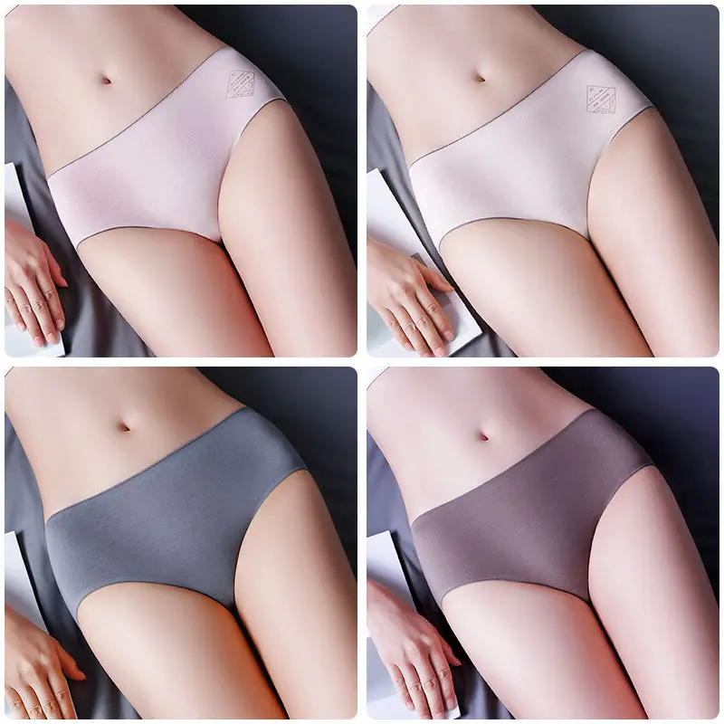 

MiiOW Genuine Underwear Women's Mid-waist Pure Cotton Seamless Crotch Antibacterial Girls Girls Japanese Breathable Briefs